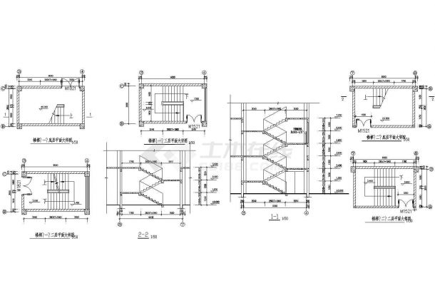 某高校学校浴室CAD详细建筑设计施工大样图-图二