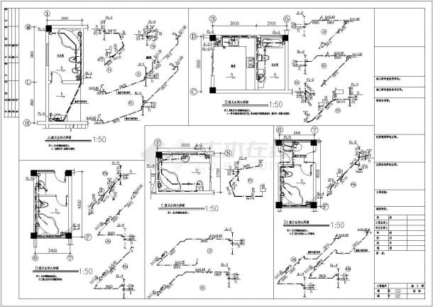 3层单栋豪华别墅给排水施工图纸-图二