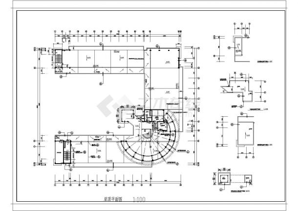某大学高层教学综合楼CAD全套建筑设计施工图-图二