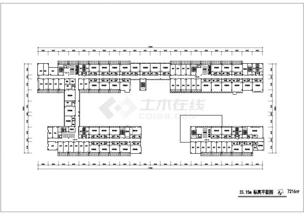 南京工业大学江浦校区教学楼学校CAD建筑设计平面图纸-图一