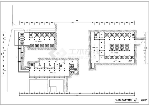 南京工业大学江浦校区教学楼学校CAD建筑设计平面图纸-图二