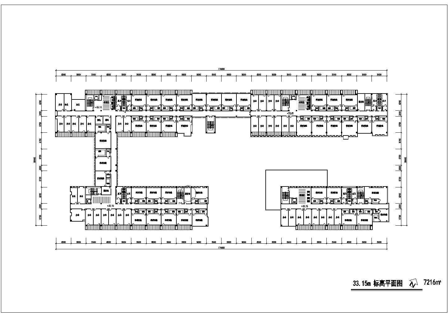 南京工业大学江浦校区教学楼学校CAD建筑设计平面图纸
