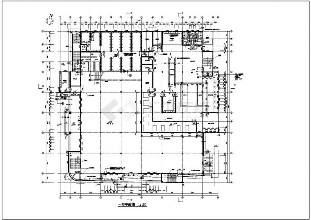 某中学学校食堂CAD建筑设计全套施工图-图二
