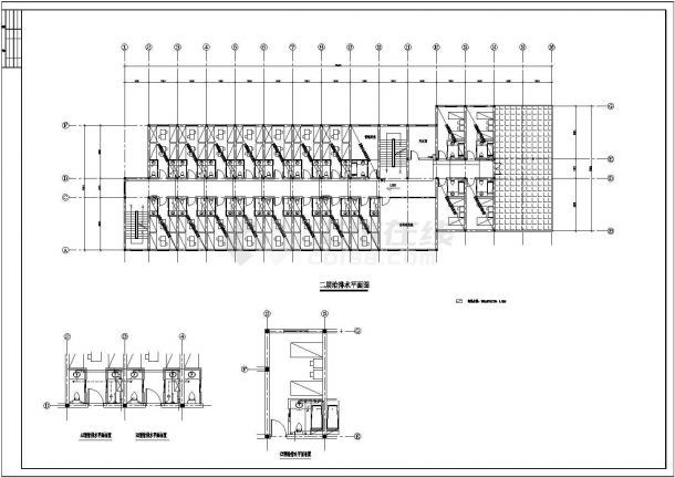 某地区3层厂区宿舍给排水施工图（含施工说明）-图二