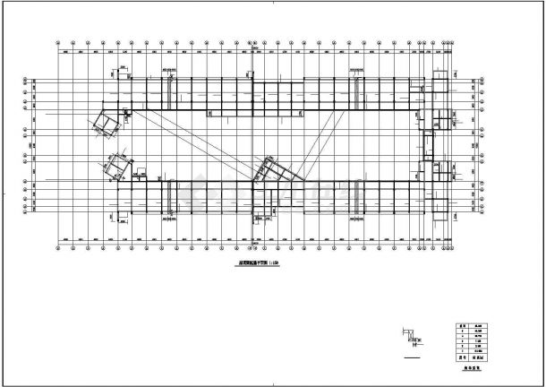 银川市某成人学院五层框架结构教学楼全套平面结构设计CAD图纸-图一