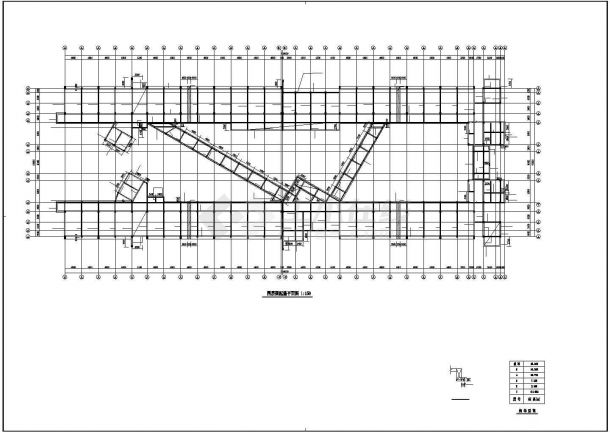银川市某成人学院五层框架结构教学楼全套平面结构设计CAD图纸-图二