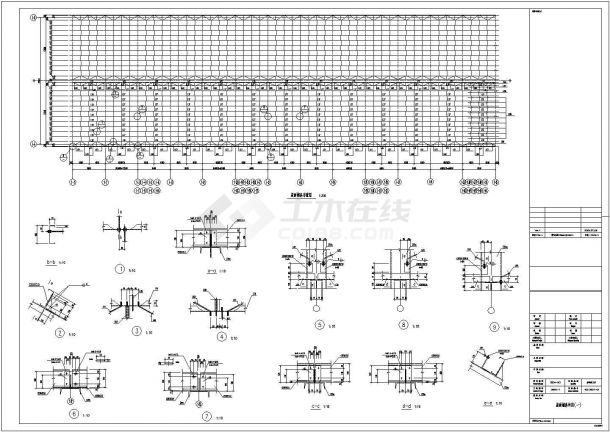 钢结构设计_35m结构式门式钢结构工程CAD图-图二