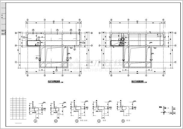 莆田市某市政单位8层框架结构办公楼全套结构设计CAD图纸-图一