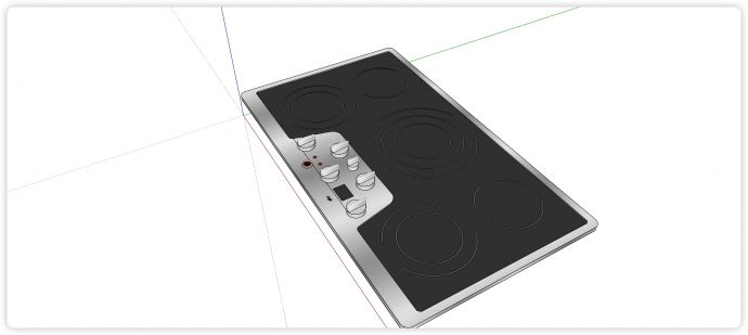 嵌入式液晶面板电磁炉su模型_图1