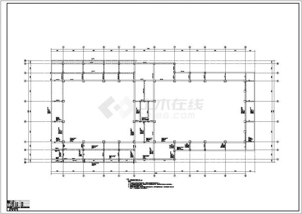 钢结构设计_某地区报告厅的结构CAD图-图一