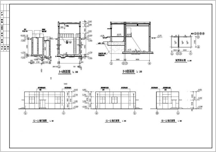 钢结构设计_某地泵房结构设计施工CAD图_图1