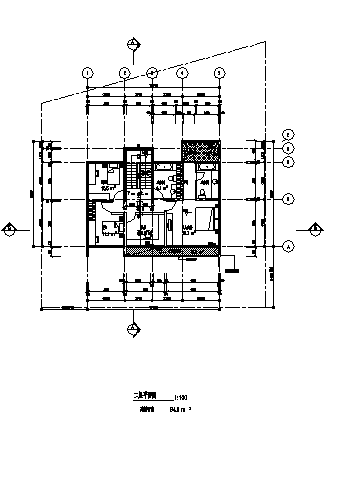 202平方米二层联排别墅建筑施工cad图，共十张-图一