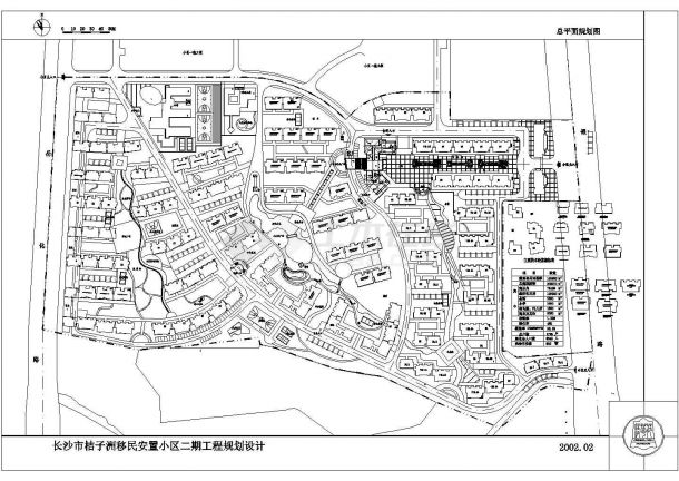 200270平米小区规划施工图-图一