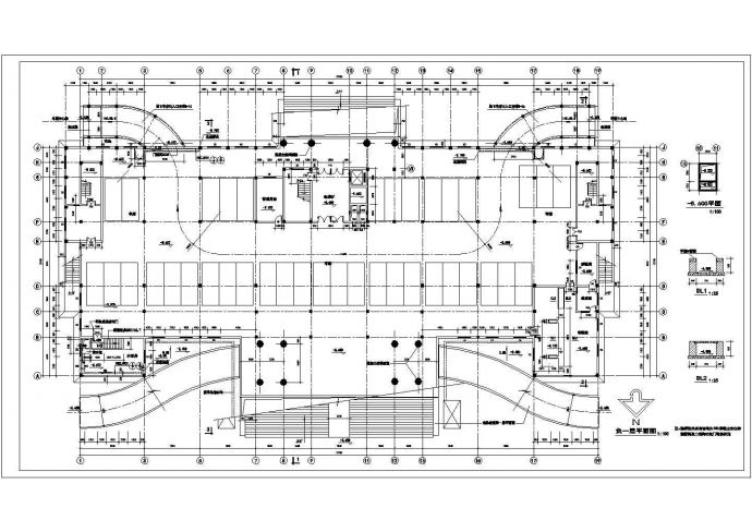 某多层砖混结构行政办公楼设计cad全套建筑施工图（标注详细）_图1