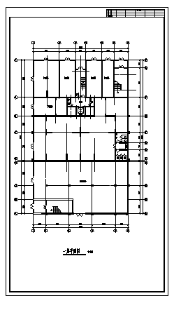 十二层商住楼建筑施工cad图(带地下室设计，共六张)-图一