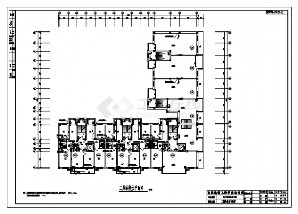 十七层商品房给排水施工cad图(含采暖设计，共二十五张)-图二