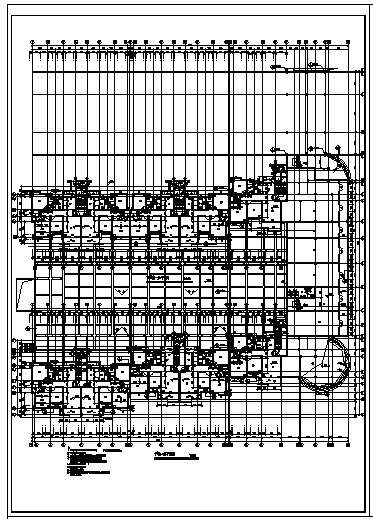 某六层小区住宅建筑施工cad图(带地下车库设计，共十八张)_图1