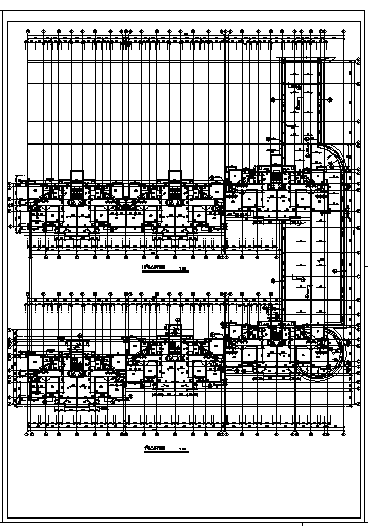 某六层小区住宅建筑施工cad图(带地下车库设计，共十八张)-图二