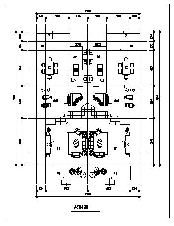 256平方米三层现代双拼别墅建筑施工cad图，共三张_图1