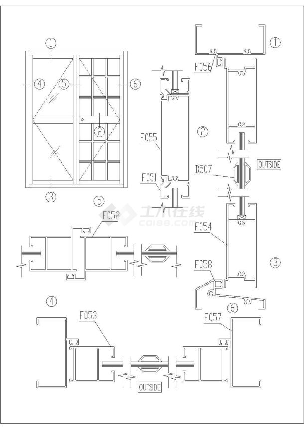 建筑平面图门的画法图片