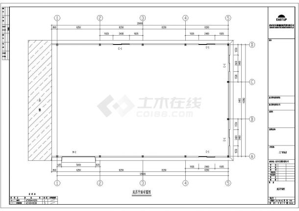 钢结构设计_某地区三厂样品房钢结构设计CAD图-图二