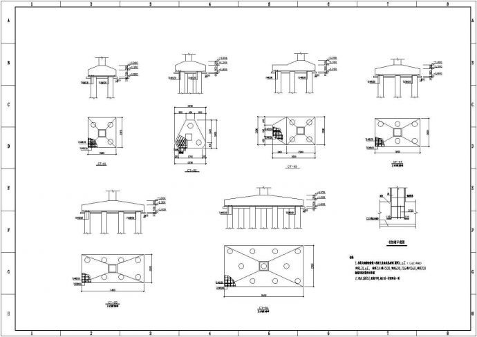 钢结构设计_多层框架结构施工CAD图_图1