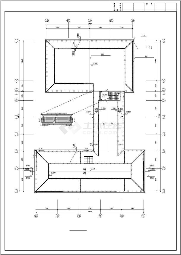 某3层办公楼建筑电气CAD基础平面布置参考图-图一