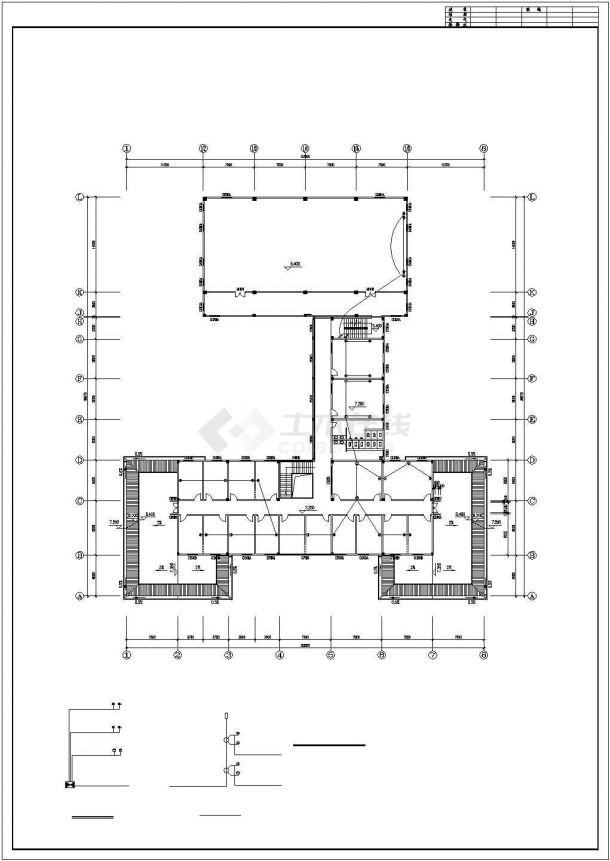某3层办公楼建筑电气CAD基础平面布置参考图-图二