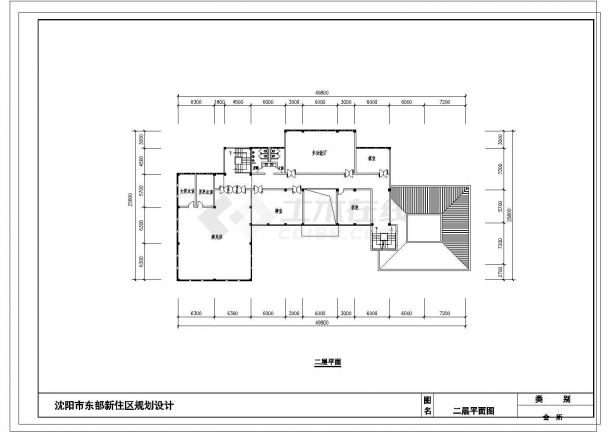某市某住宅区三层设计CAD图-图二