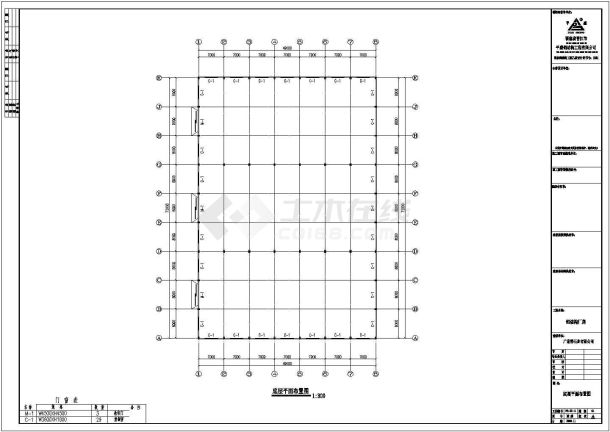 钢结构设计_某建筑一期工程CAD图-图一