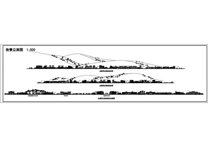 某城市街景立面设计规划CAD图纸_图1