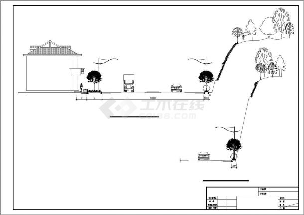 某迎宾大道绿化设计规划CAD图纸-图二