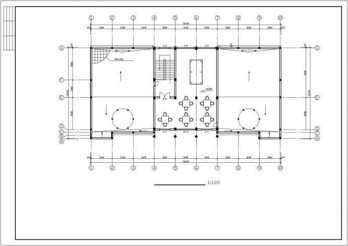 某5层简单型办公楼建筑设计图（长32.64米 宽14.24米）_图1