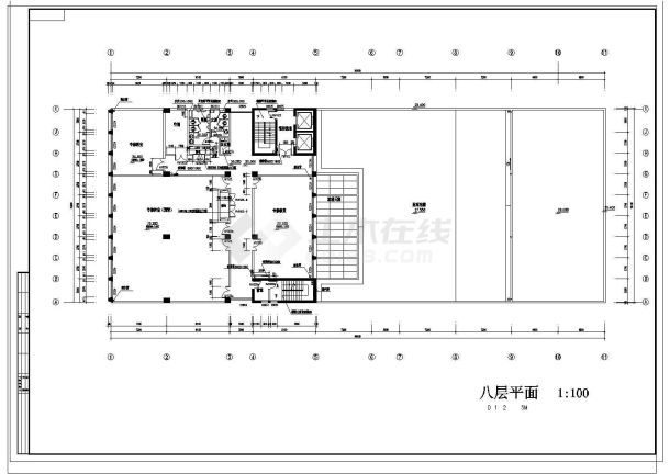 某高等学校教学综合楼CAD布置图-图一