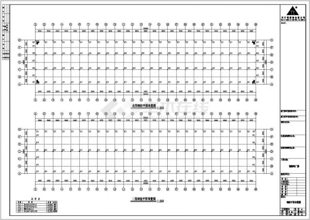 钢结构设计_某地区二层楼房30x150米钢结构CAD图-图一