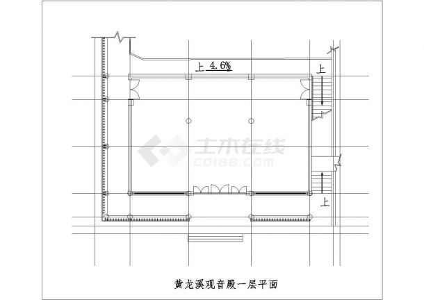 黄龙溪观音店古庙建筑设计CAD施工图纸-图二