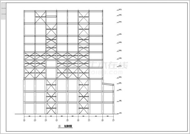 6883.6平米饲料公司钢结构车间结构施工全图-图二