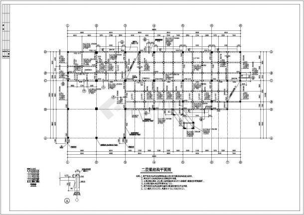 钢结构设计_某办公楼建筑结构全套CAD图-图二