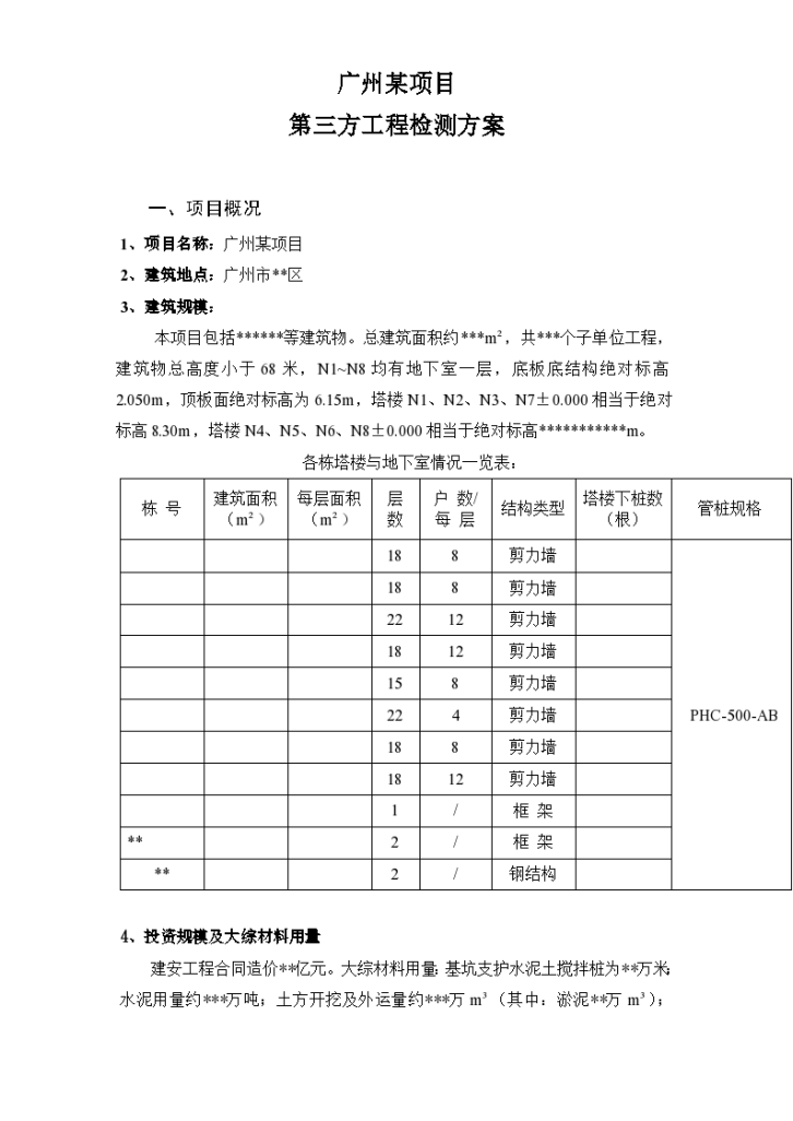 广州某项目第三方工程检测方案书-图一