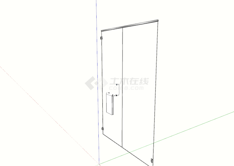 现代高档整洁淋浴房su模型-图二