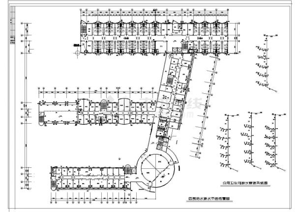 6层山字形综合楼给排水施工图（含设计说明）-图二