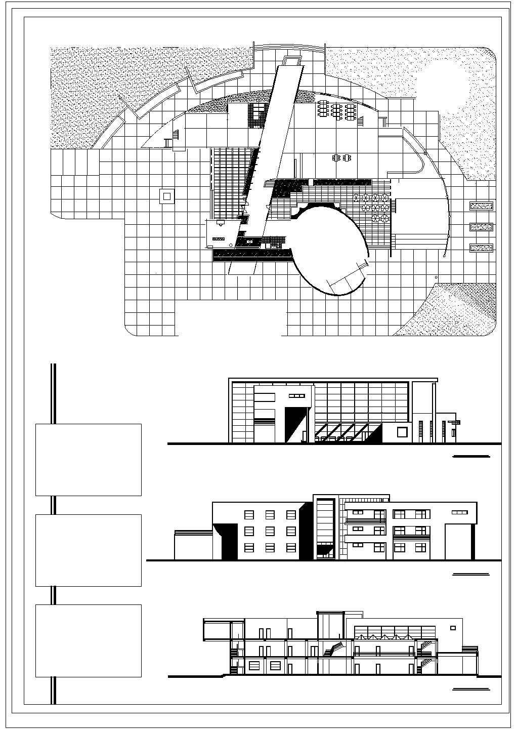 某校大学生活动中心建筑设计方案图