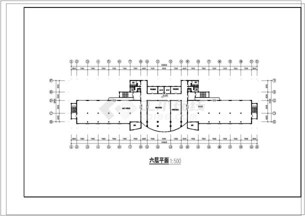 某地方大学图书馆建筑方案cad图-图一