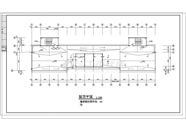 某地方学生宿舍楼建筑设计施工图-图一