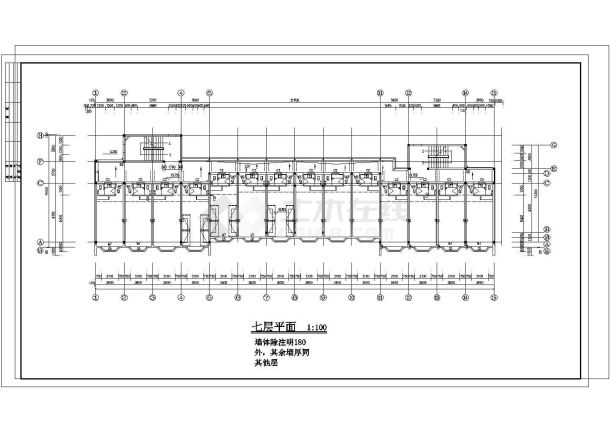 某地方学生宿舍楼建筑设计施工图-图二