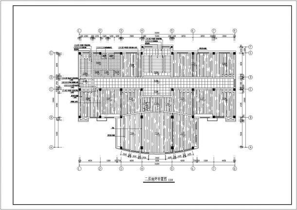 某多层框架结构办公楼室内装修设计cad全套施工图（含设计说明）-图二