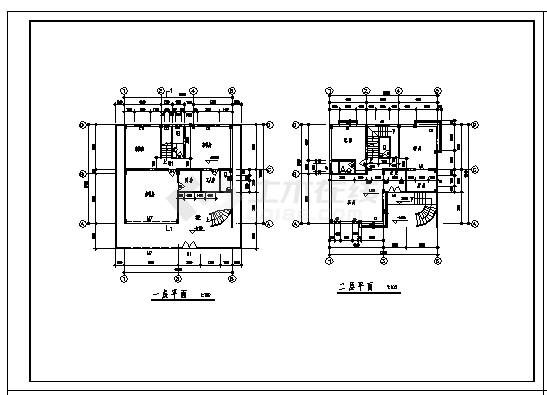 四层小住宅楼扩出建筑施工cad图，共八张-图二