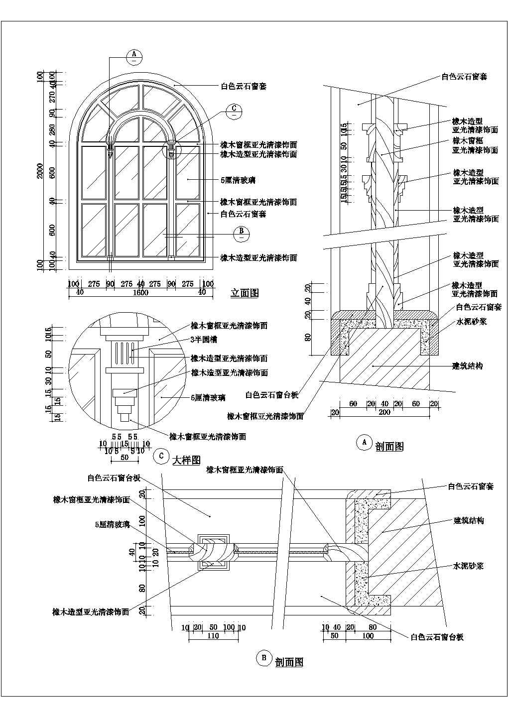 某高校大门CAD全套设计图大样