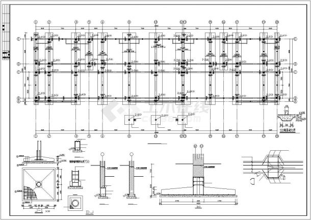 钢结构设计_框架结构综合楼全套施工CAD图-图一
