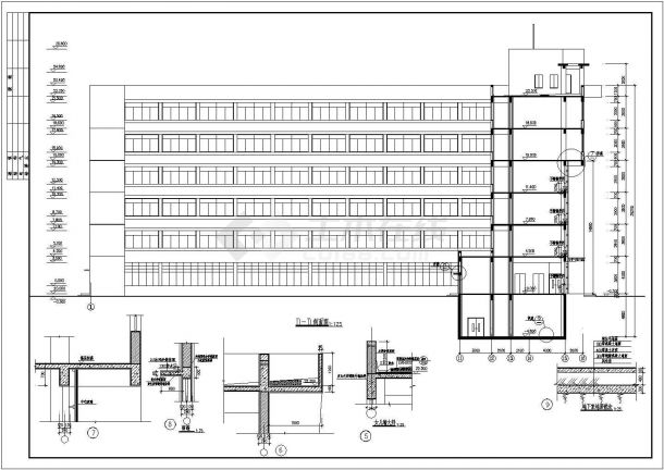 商务楼设计_框剪结构商务楼建筑结构CAD图-图二